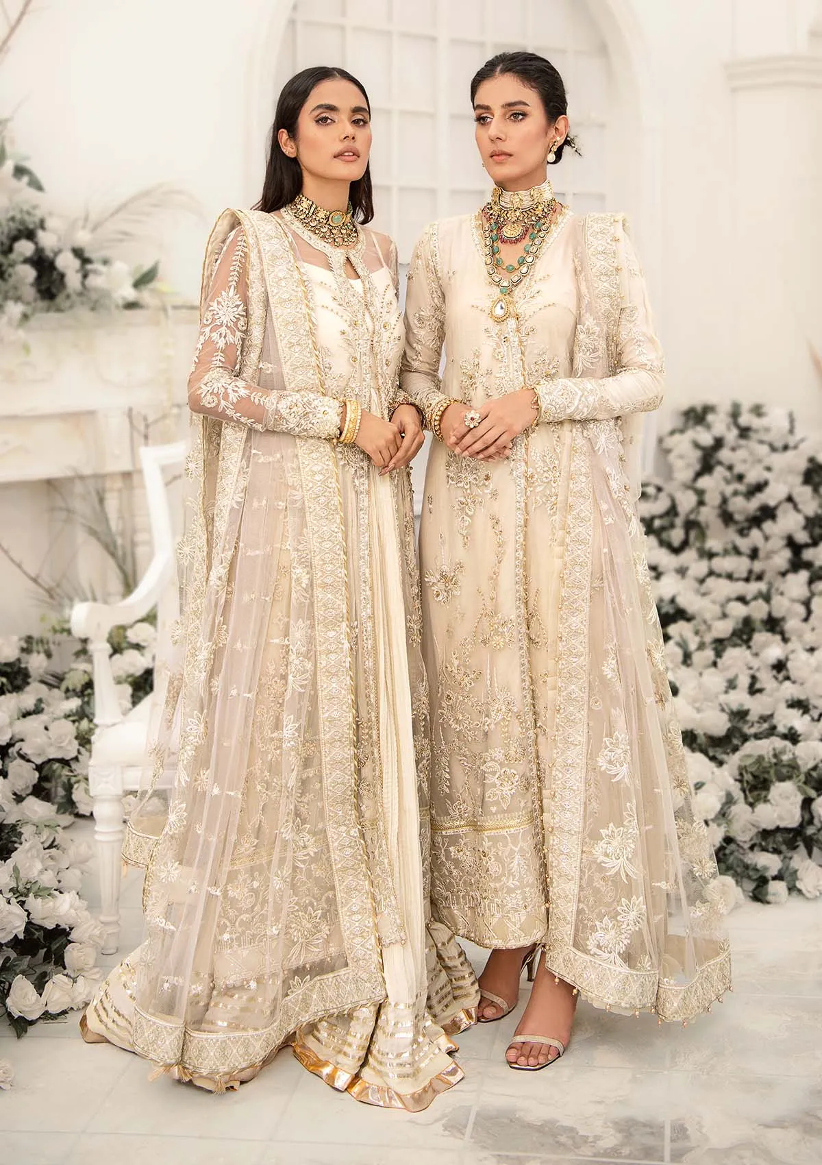 Wedding Festive '22 - Look 06 |  AIK Atelier Wedding Festive Unstitched Luxury Collection 2022 | Embroidered Net Organza Suits