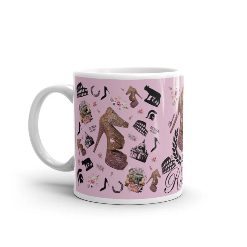 White glossy mug Fiola 'Roma'