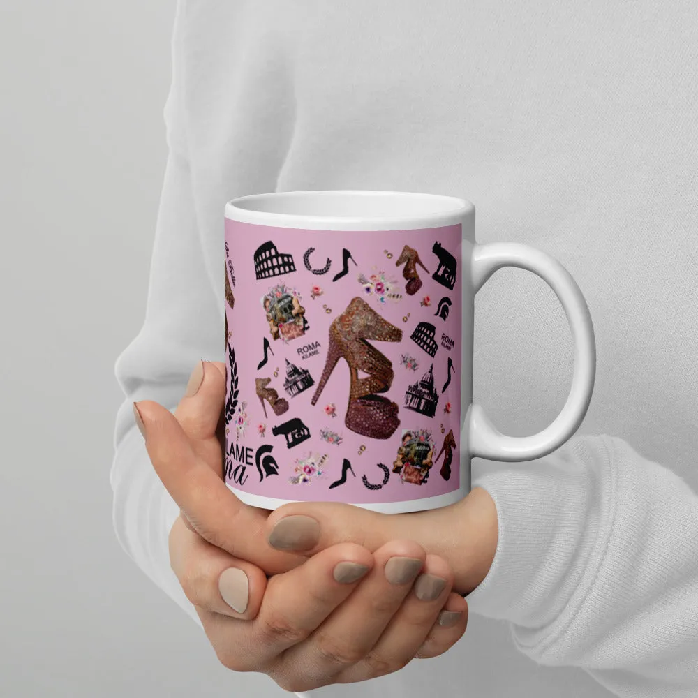 White glossy mug Fiola 'Roma'