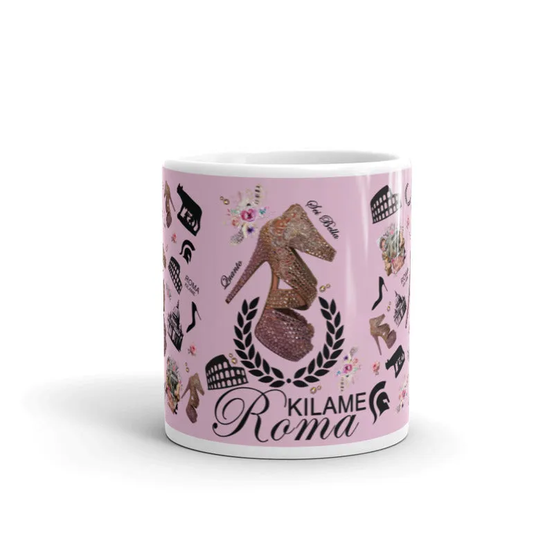 White glossy mug Fiola 'Roma'