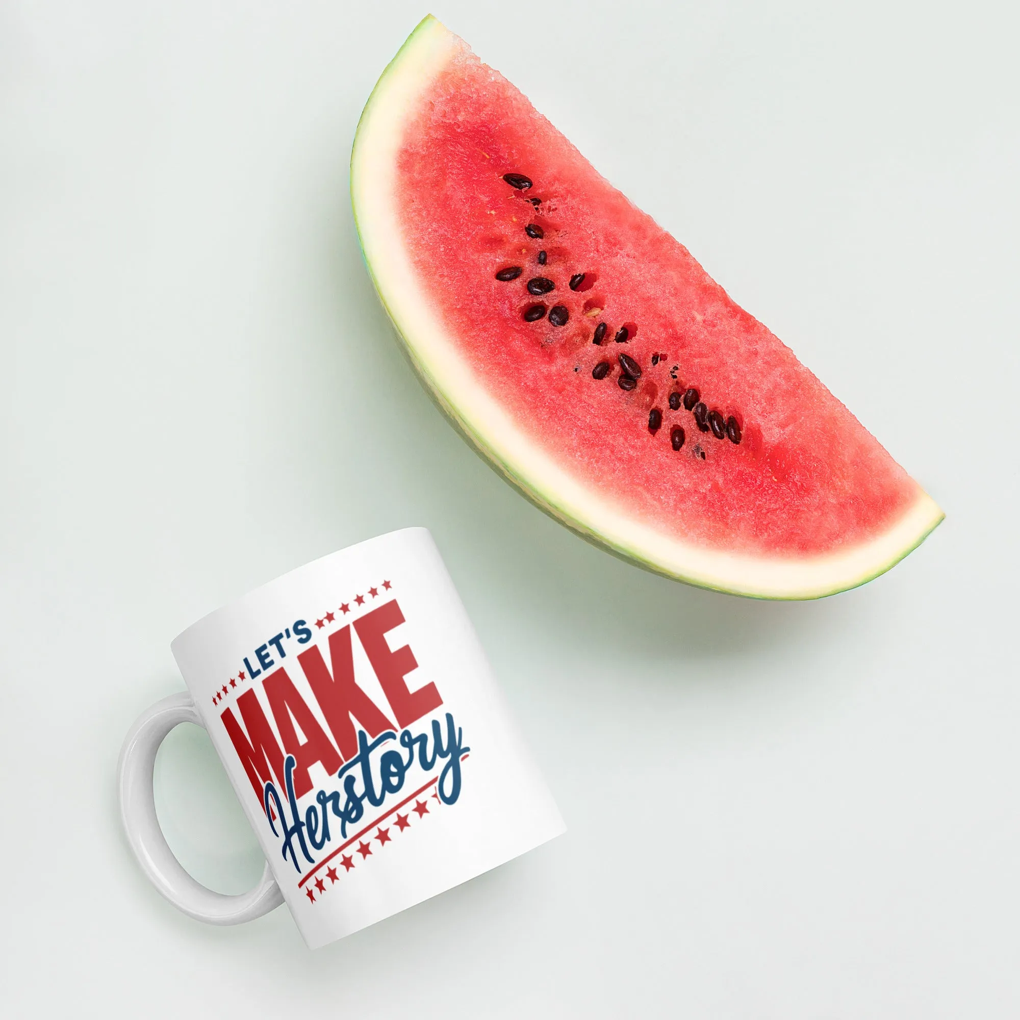 White glossy mug, Harris/Walz 2024