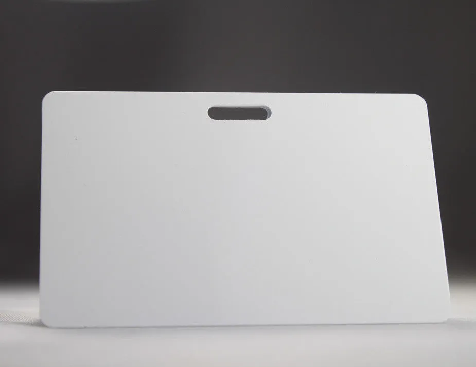 White ID Card Blanks for Thermal Printers (Luggage Slot Long Side)