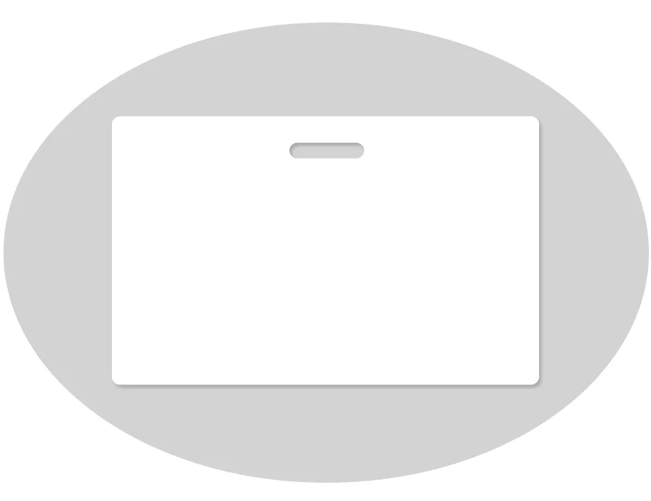 White ID Card Blanks for Thermal Printers (Luggage Slot Long Side)