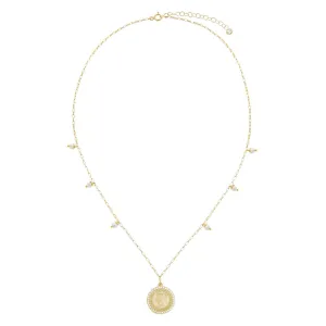 White Pearl Coin Necklace