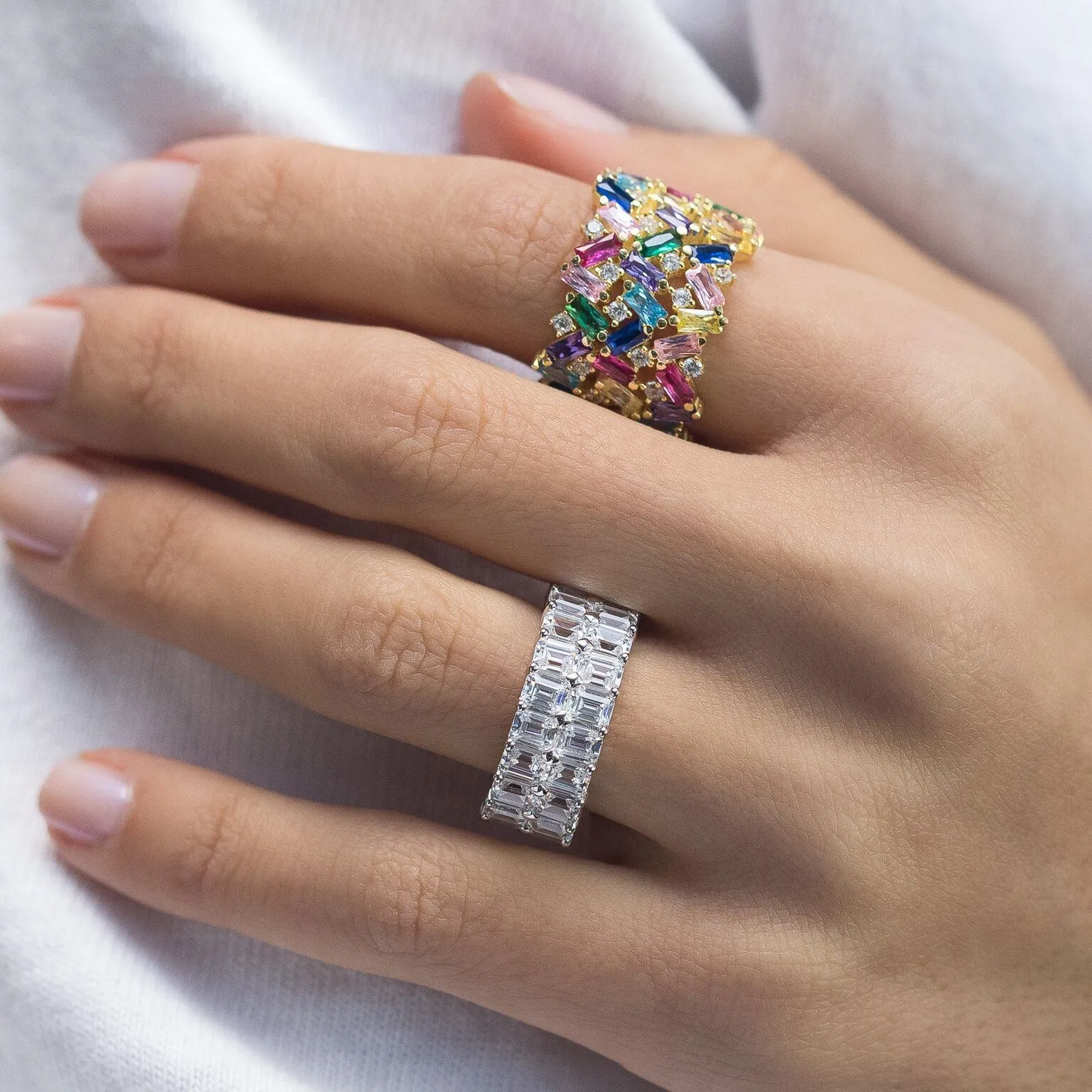 Wide Baguette Ring