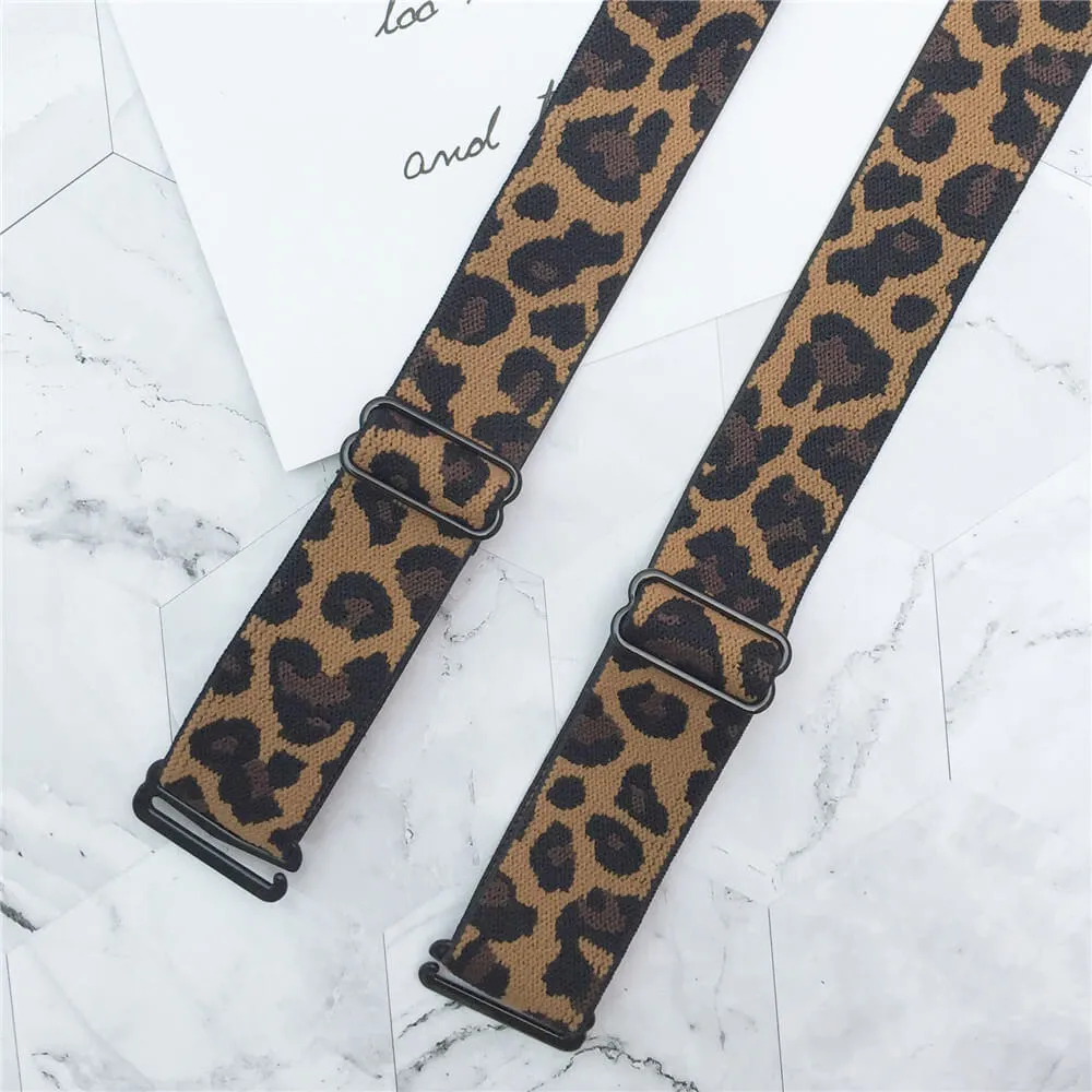 Wide Leopard Bra Strap 2.5cm Width Bra Strap Bracelet