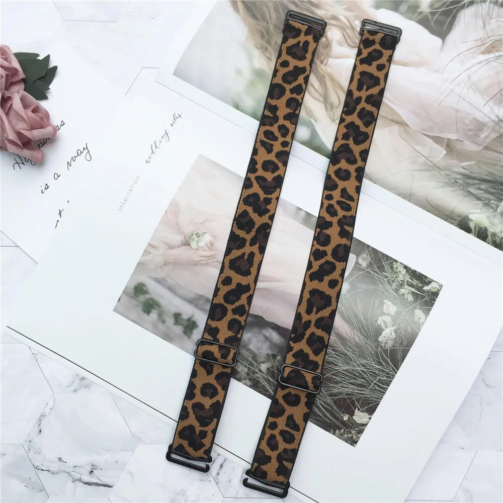 Wide Leopard Bra Strap 2.5cm Width Bra Strap Bracelet