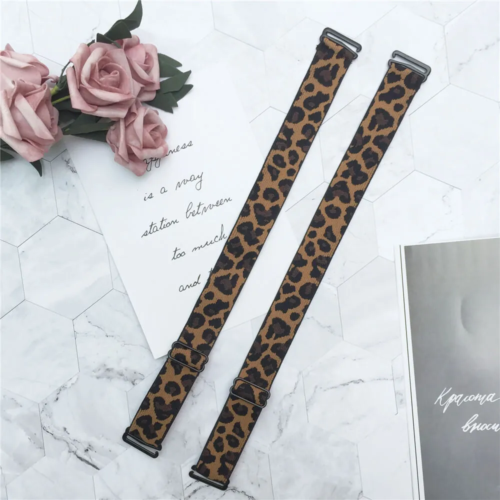 Wide Leopard Bra Strap 2.5cm Width Bra Strap Bracelet