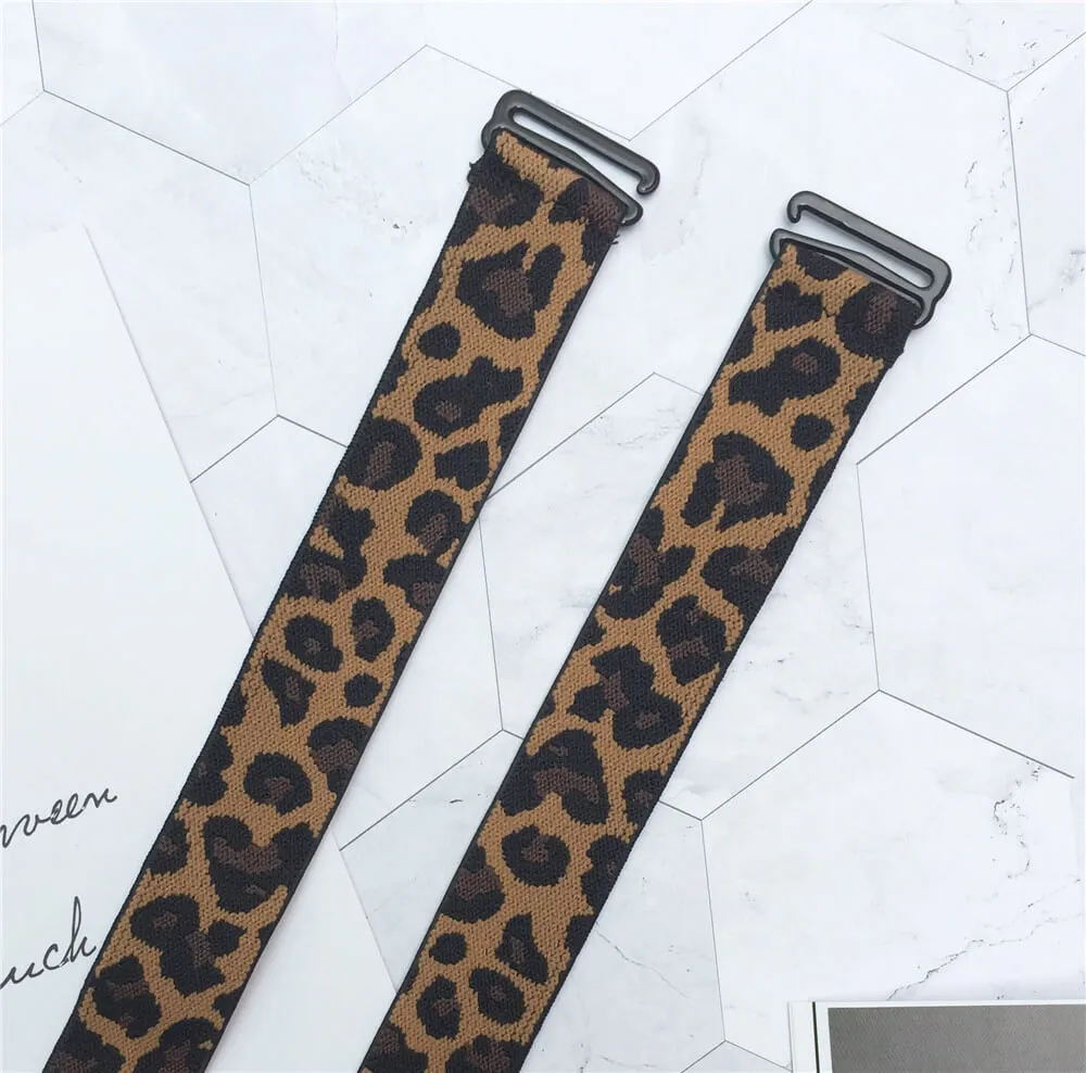 Wide Leopard Bra Strap 2.5cm Width Bra Strap Bracelet