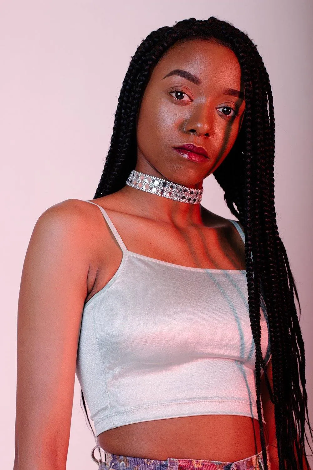 Wide Rhinestone Choker