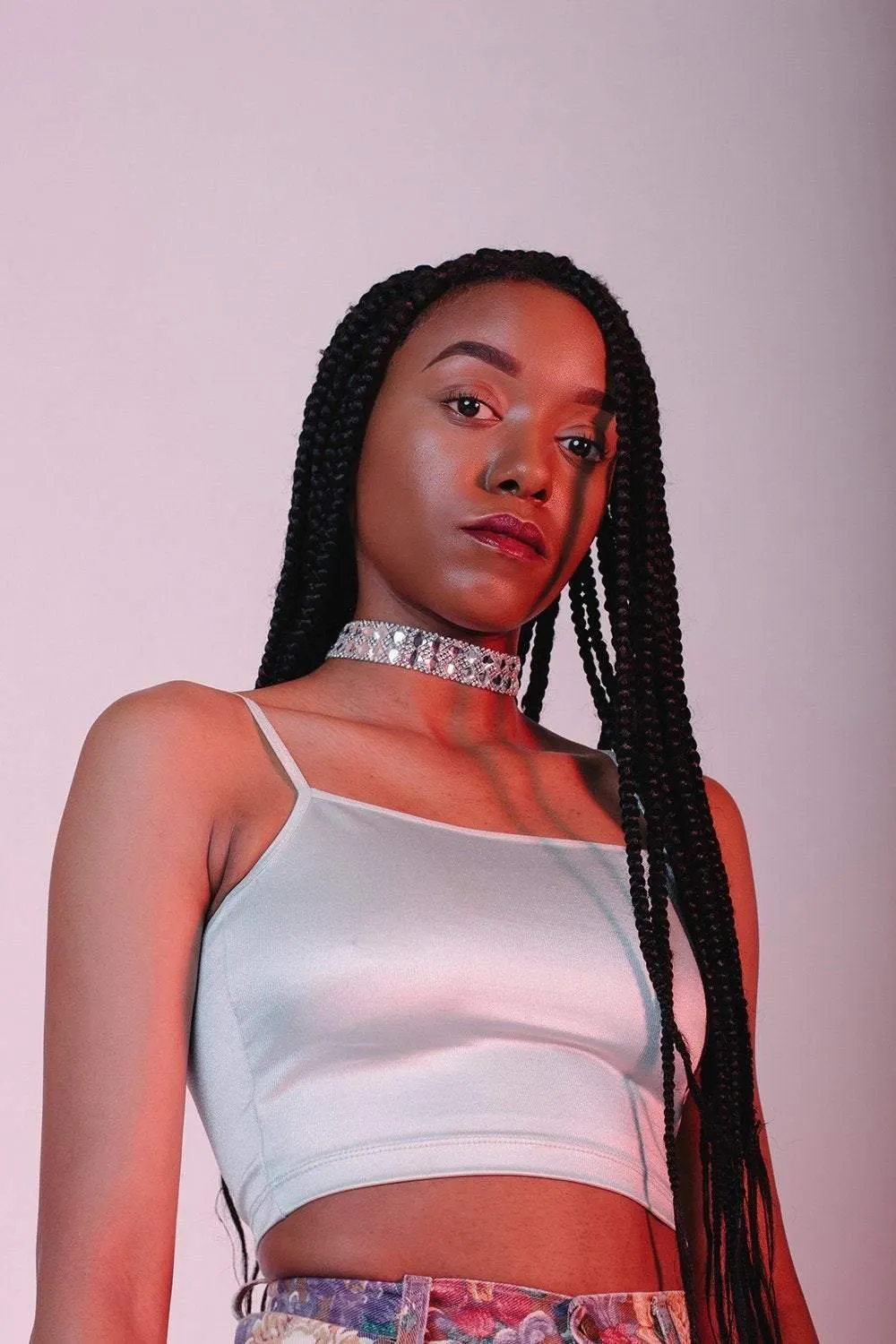 Wide Rhinestone Choker