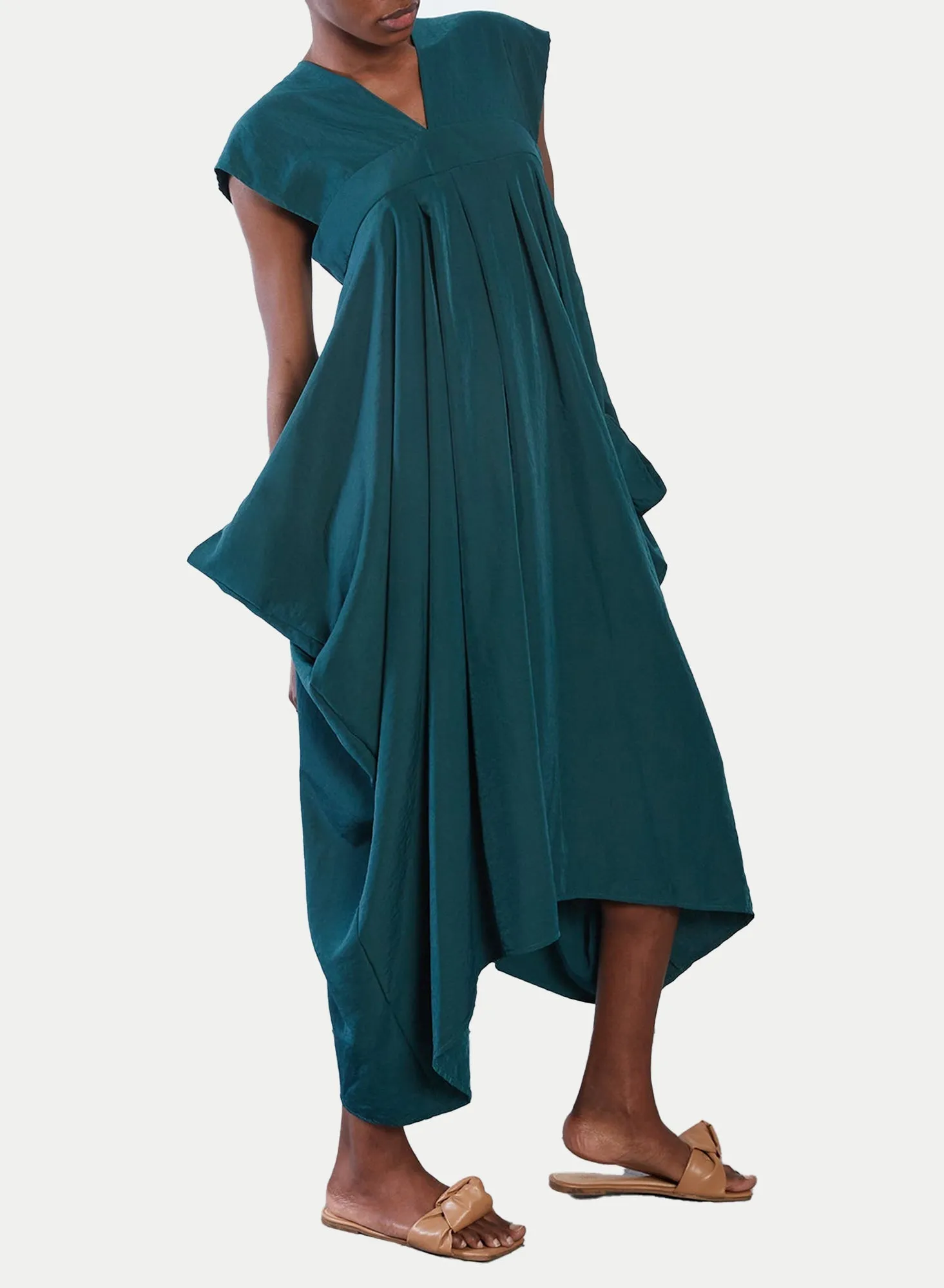 Wide Strap Dress - Forest