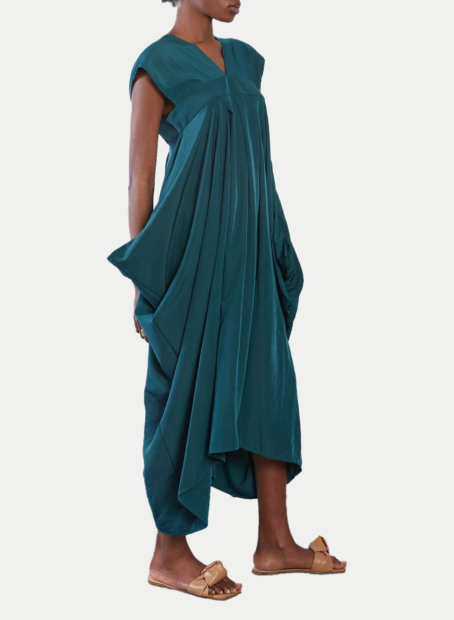 Wide Strap Dress - Forest