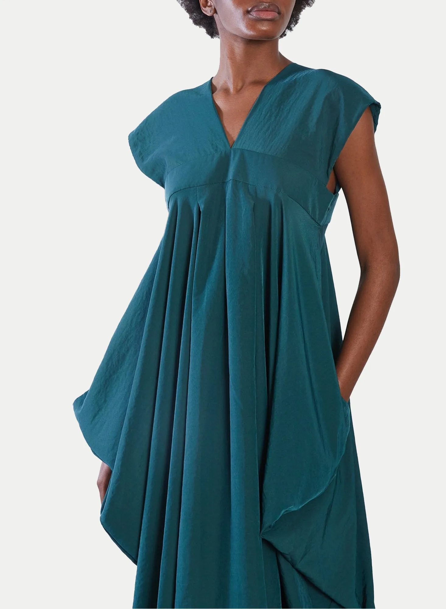 Wide Strap Dress - Forest
