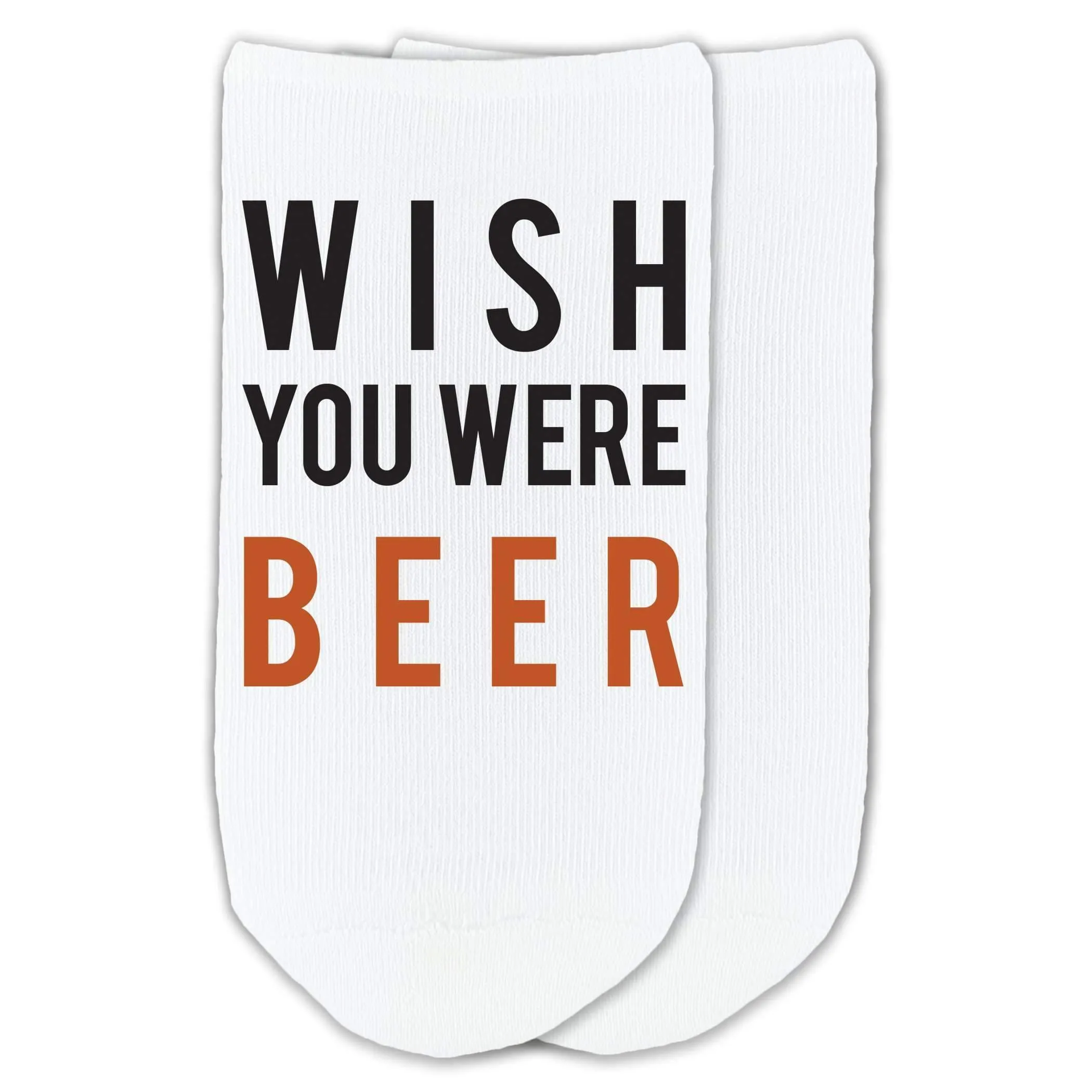 Wish You Were Beer - Funny Socks with a Beer Theme