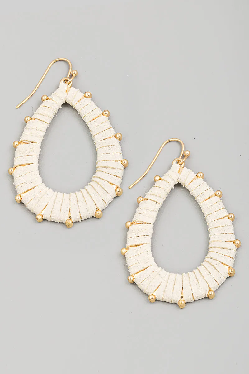 Wrapped Teardrop Earrings