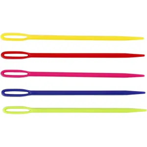 Yarn Needles Assorted Colours Pack of 5 - Length 7cm