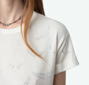 Zadig & Voltaire - Anya Diamante Wings Tee Shirt - Judo
