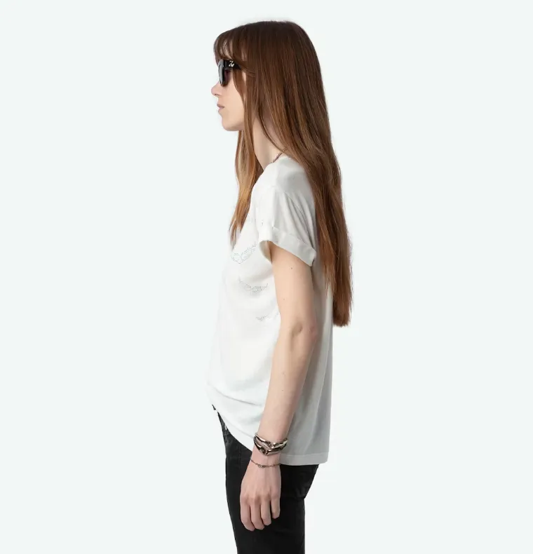 Zadig & Voltaire - Anya Diamante Wings Tee Shirt - Judo