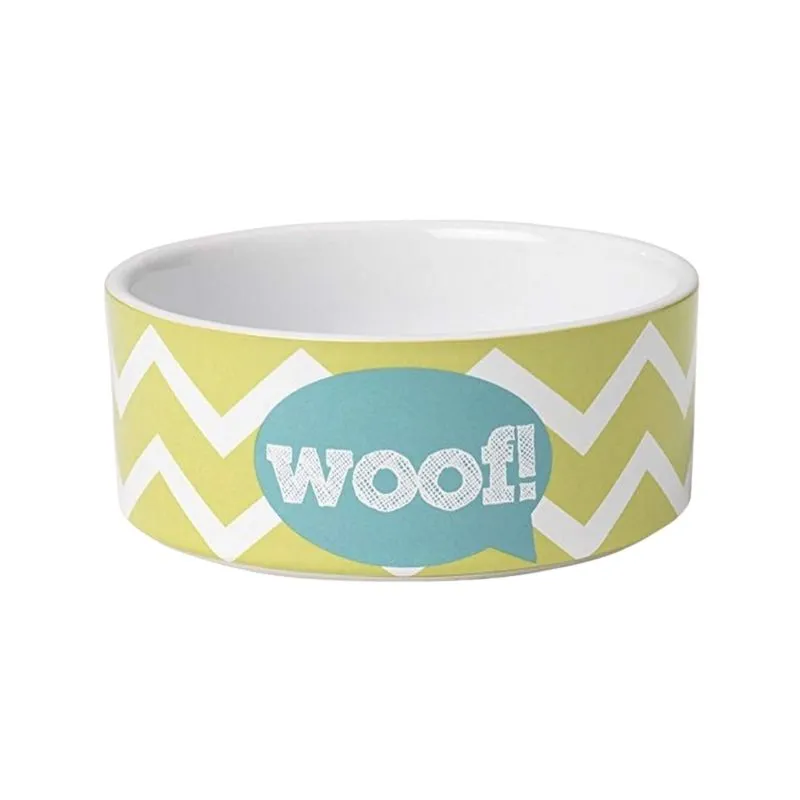 Zigzag Woof Dog Bowl