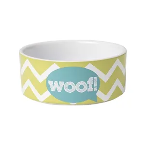 Zigzag Woof Dog Bowl