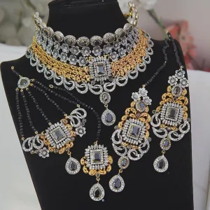 Zircones Handcrafted Brides Collar Set